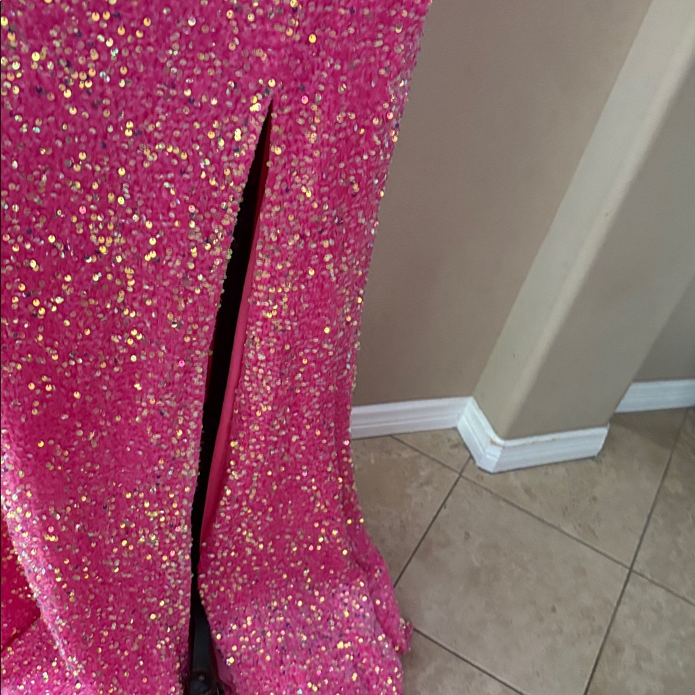 Pink Sequin Maxi Gown - Picture 3 of 7